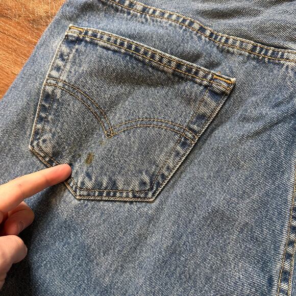 Levi 501 Jeans Mens 34x34 Medium Wash Blue Cotton Denim Pants - Picture 7 of 7